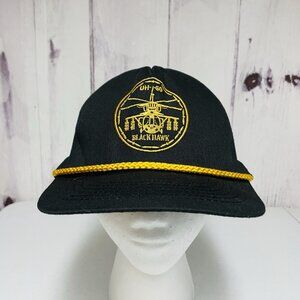 Vintage Stylemaster Snapback Hat Cap Black UII Go Blackhawk Gold Rope